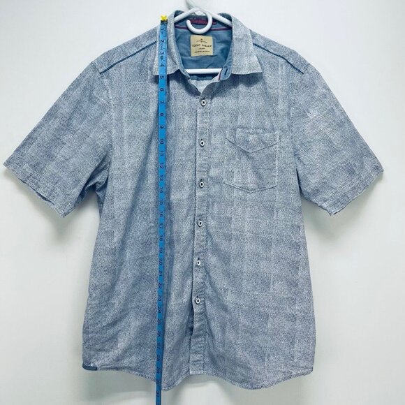 Tommy Bahama Jeans Shirt Size L Men’s Island Grafted Short Sleeve Button Blue - Picture 3 of 8